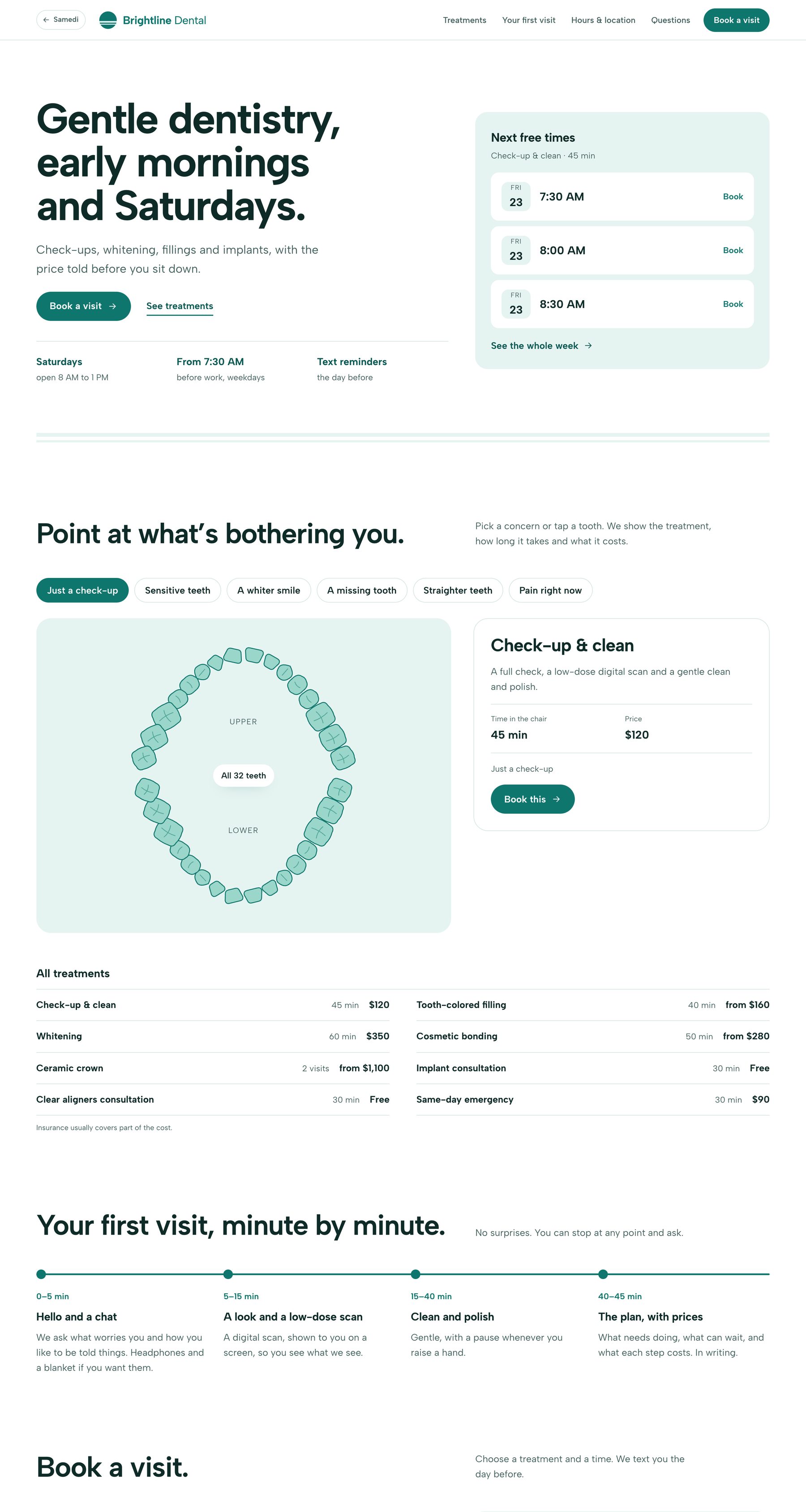The Brightline Dental website