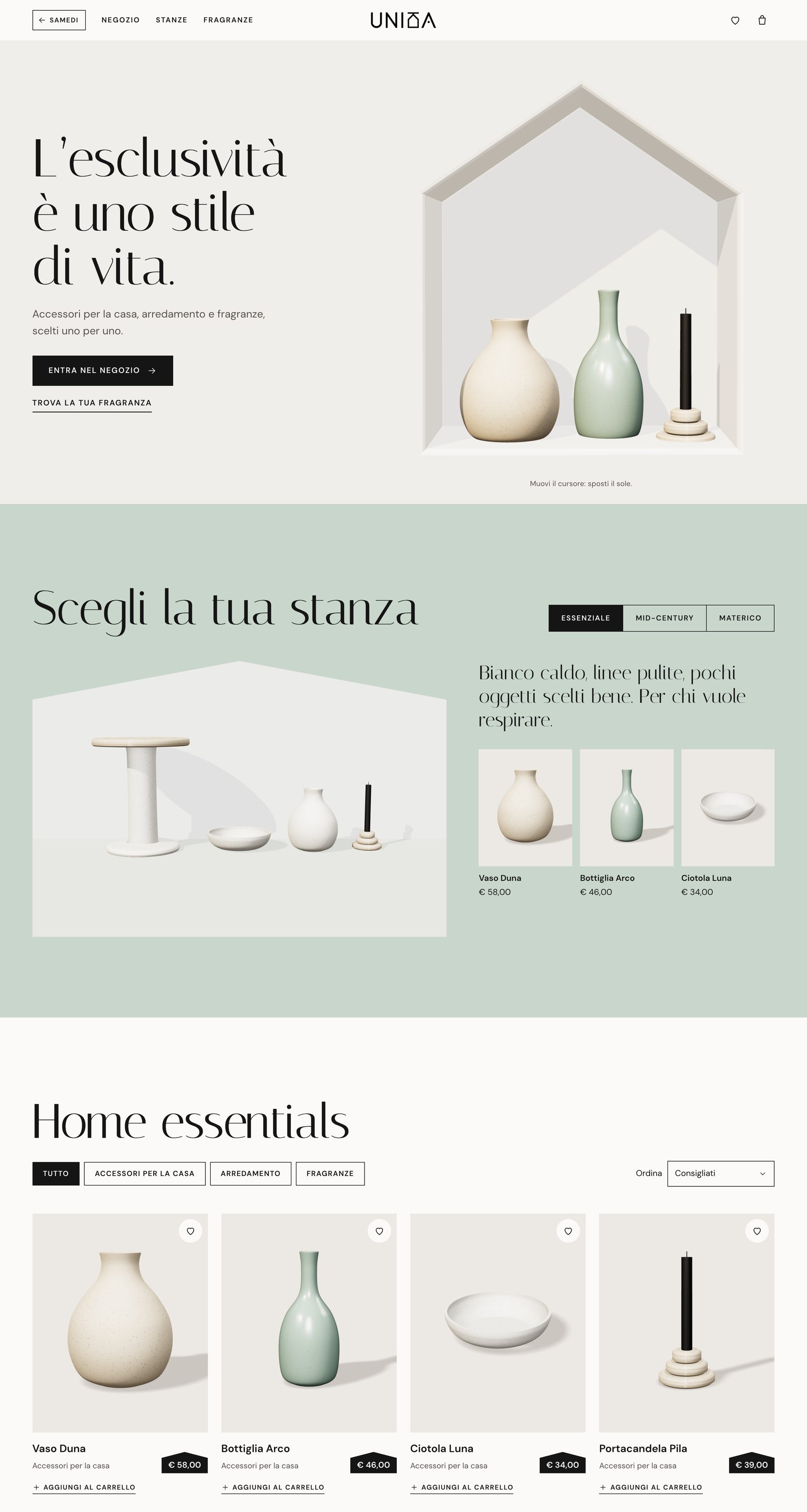 The Unika website